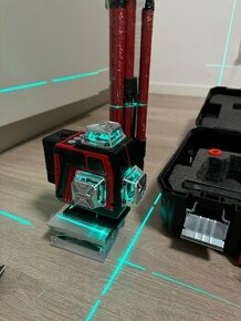 Akcia‼️Laserová vodováha, 16 riadkov, 4D, zelený lúč