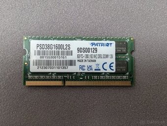 Predám 8GB RAM do notebooku – DDR3L 1600 MHz