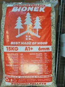 Drevené smrekové pelety Premium A1+ 15kg