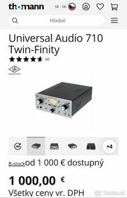 Predám Universal Audio 710 Twin Finity - 1