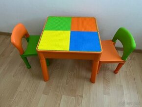 detsky stolik a 2 stolicky (lego/pieskovisko)