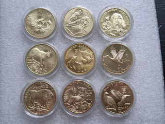 Mince - 5 Euro Slovenska fauna 9ks