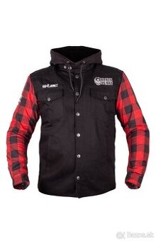 Bunda na chopper W-TEC Black Heart Ruffster - čierno-červená