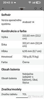 TCL 14.3 " tablet