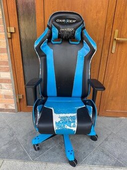 Herná stolička DXRacer KING modrá/zelená
