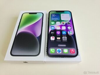 APPLE IPHONE 14 128GB BLACK TOP STAV ,BATERKA 100%