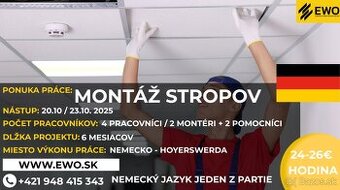 🚨 HĽADÁME MONTÁŽNIKOV STROPOV – NEMECKO 🇩🇪