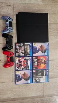 PlayStation 4 (1TB) + 3 ovládače + 6 hier