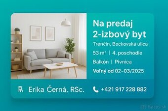 Na predaj 2 izbový byt - Trenčín