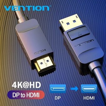 Vention DP to HDMI, 60Hz, 1080P, 1,5m