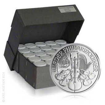 500 OZ Wiener Philharmoniker-investičné strieborné mince 1Oz
