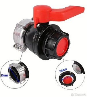 IBC ventil na nádrž 1000l./75 mm