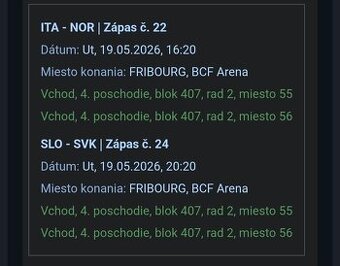Lístky na MS v Hokeji 2026