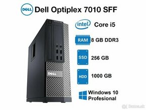 DELL OP 7010 SFF, I5-2400, 8GB RAM, 256GB SSD, 1000GB HDD - 1
