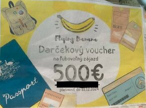 Flying banana darčeková poukážka-500€