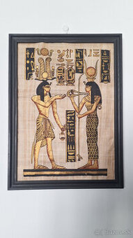 Egyptske obrazy maľované na papyrus