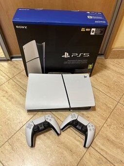 PS5 Slim Digital Edition + 2x dualsence ovládače + hry