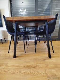 Stolové nohy kovové, čierne 2 ks