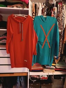 Červené športové šaty - turecká bavlna - Uni