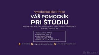 Bakalárske, diplomové, seminárne a iné odborné práce