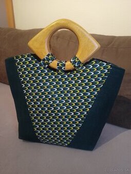 Kabelka -Nová, ručne vyrobená, tmavozelená