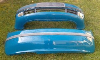 Predné a zadné diely bledo šedé a zelené-Škoda Fabia 1