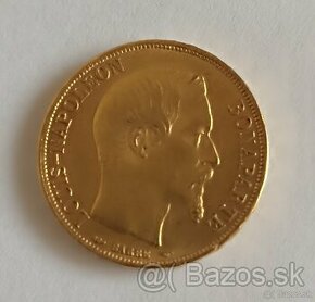 Zlatá minca 20 frank 1852 Francúzsko