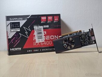Sapphire AMD RX 6400 4GB VRAM PCie 4.0 grafická karta