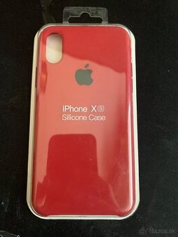 Kryt iphone XS silikonovy červeny