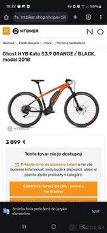 GHOST HYB Kato S3.9-VYMENIM za velkost M alebo full ebike