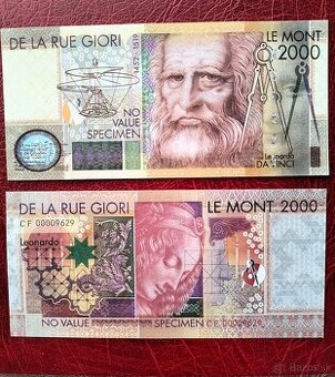 PAMÄTNÁ BANKOVKA : Leonardo DA VINCI 2000