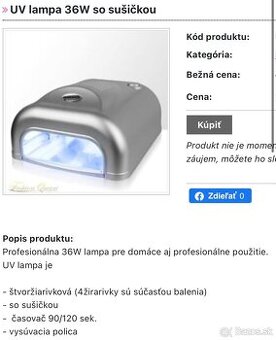 UV lampa na gelove nechty - 1