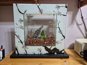 NadherneDizajnove akvárium vhodné pre bojovnicu na podstavci