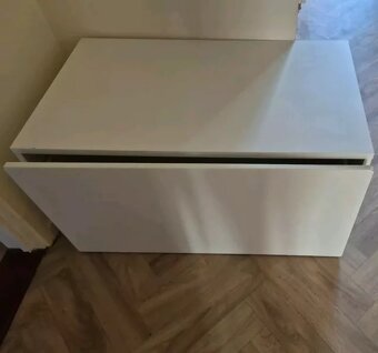 Ikea SMÅSTAD Lavica s priestorom biela, 90x52x48