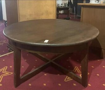 konferencny stolik, drevo, v 52, priemer 105 cm, bazar