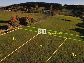 VOĽNÉ  2 zo 4 - Slnečné pozemky Petrovice-Setechov