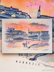 Kompletná 7-dielna séria gafík "Nábrežie"