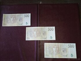 NEJVZÁCNĚJŠÍ VARIANTY BANKOVKY 500 KČ 2009 VČETNĚ CHYBOTLAČE - 1