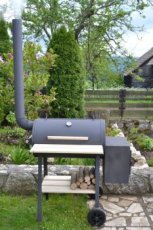 Barbecue záhradný gril + údiareň - rozoberací