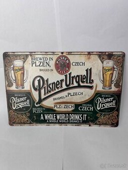 Plechová ceduľka do garáže - Pilsner Urquell
