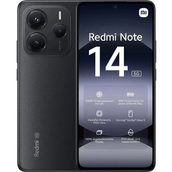 Predám Xiaomi Redmi Note 14 5G 8/256GB Midnight Black