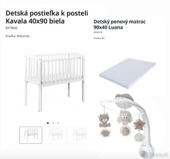 Detská postielka 40x90