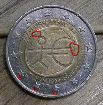 2 Euro -1999-2009 UEM Francaise Union Europeenne x20