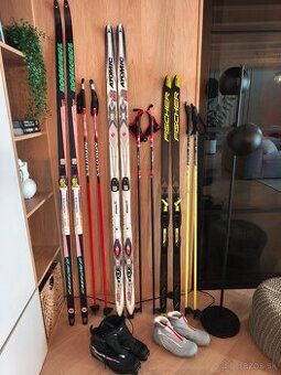 Bežky Fischer / Atomic / Rossignol + paličky+ topánky