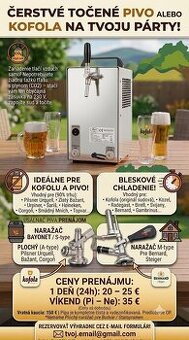 Prenájom pípy / výčapného zariadenia Lindr – NM, Zelená voda