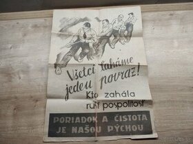 propagačný plagát Všetci ťaháme jeden povraz Slovenský štát - 1