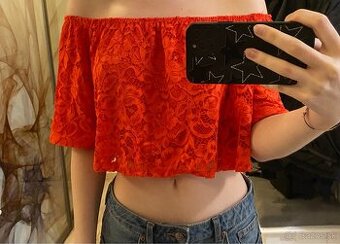 Červený croptop