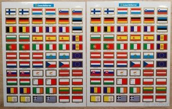 Nálepky do albumu / na listy a pod. k zbierke euromincí