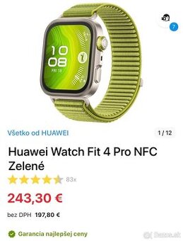 Huawei Watch Fit 4 Pro NFC Zelené ZARUKA