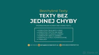 Korektúry odborných textov a iných materiálov